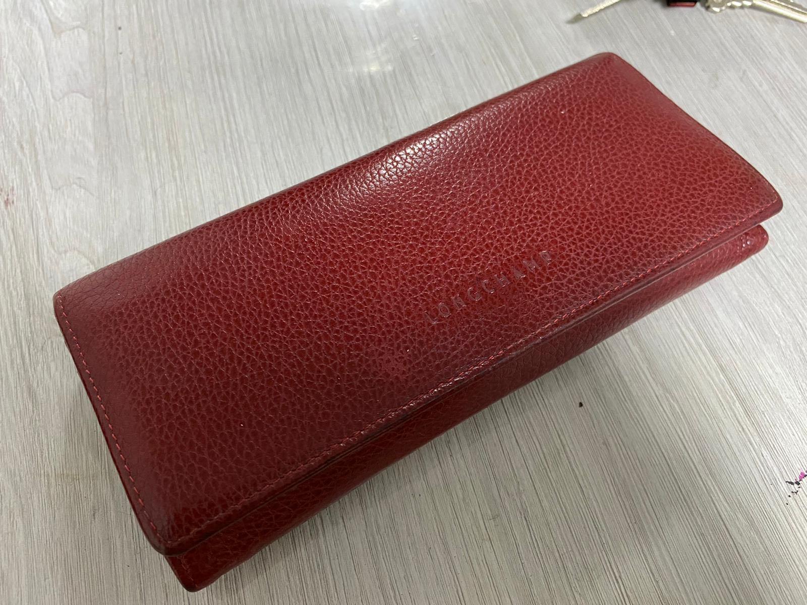 Longchamp continental leather hotsell wallet