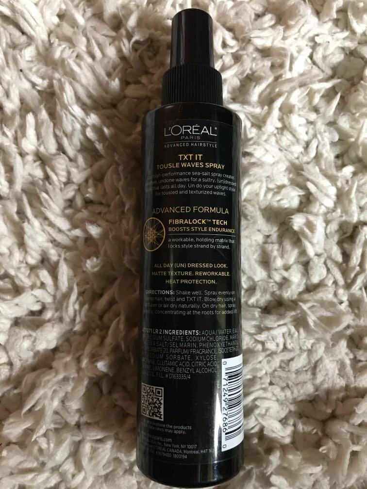 L Oreal Paris Txt It Tousle Waves Spray Beauty Personal Care Men S Grooming On Carousell