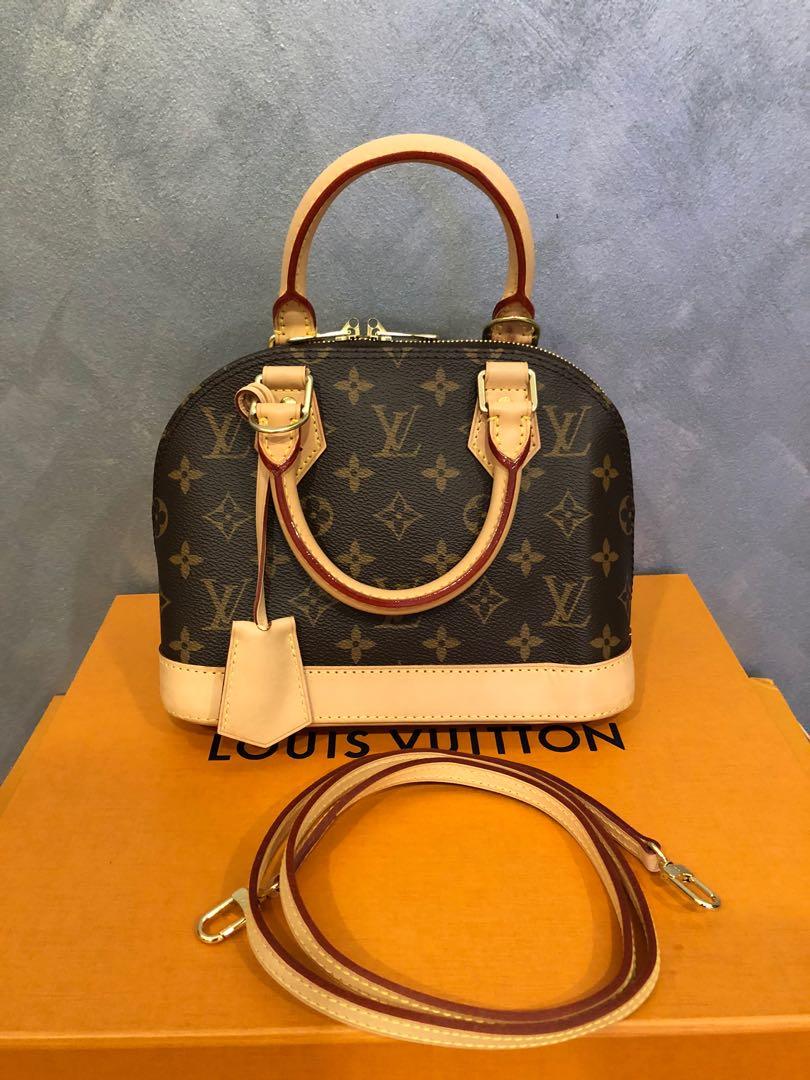 Louis Vuitton Alma Bb Monogram Beige Coated Canvas