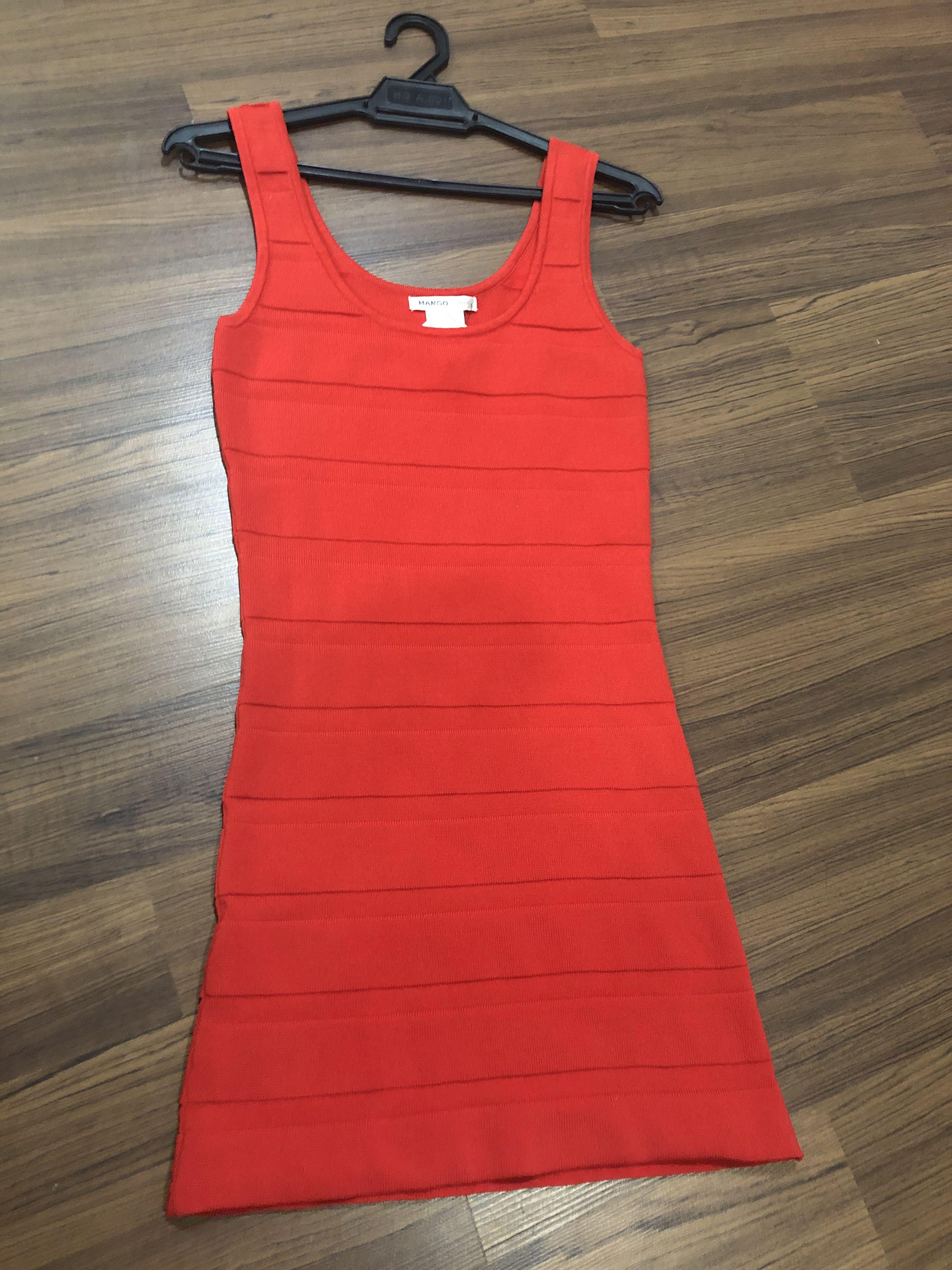 Mango red shop dress 2019