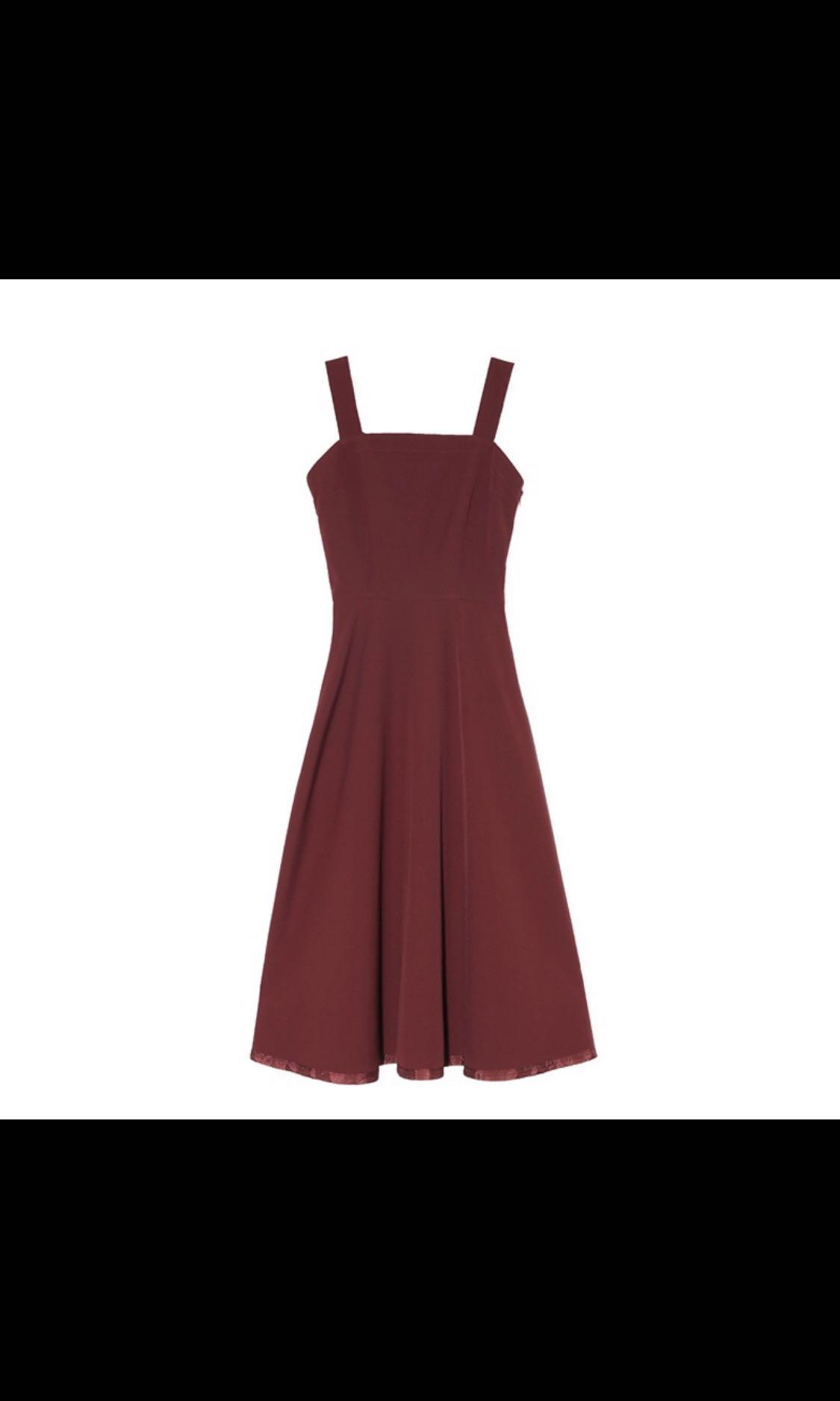 Maroon Midi Summer Dress Women s Fashion Dresses Sets Dresses