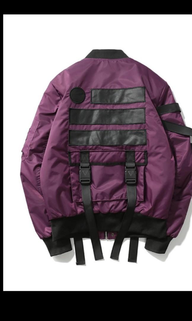 Purple mens windbreaker top