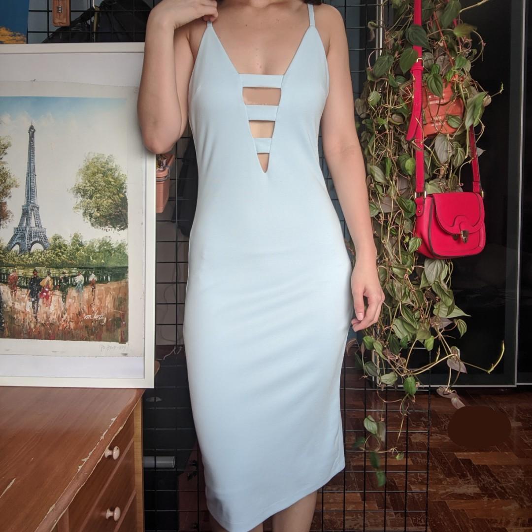 Pastel Blue Bodycon Dress Forever21 Women s Fashion Dresses
