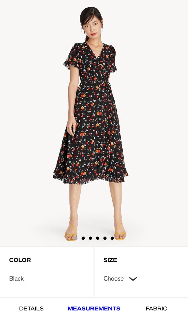 Floral surplice dress Clearance
