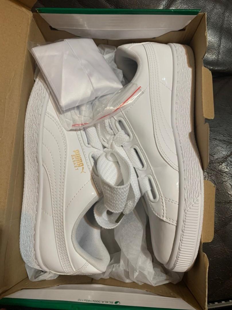 puma basket heart patent trainer