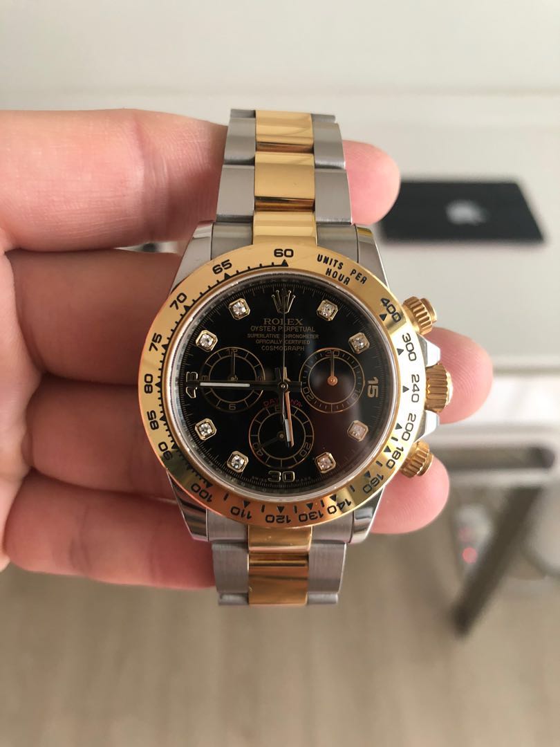 Rolex Daytona Half Gold Diamond Dial Luxury Watches on Carousell