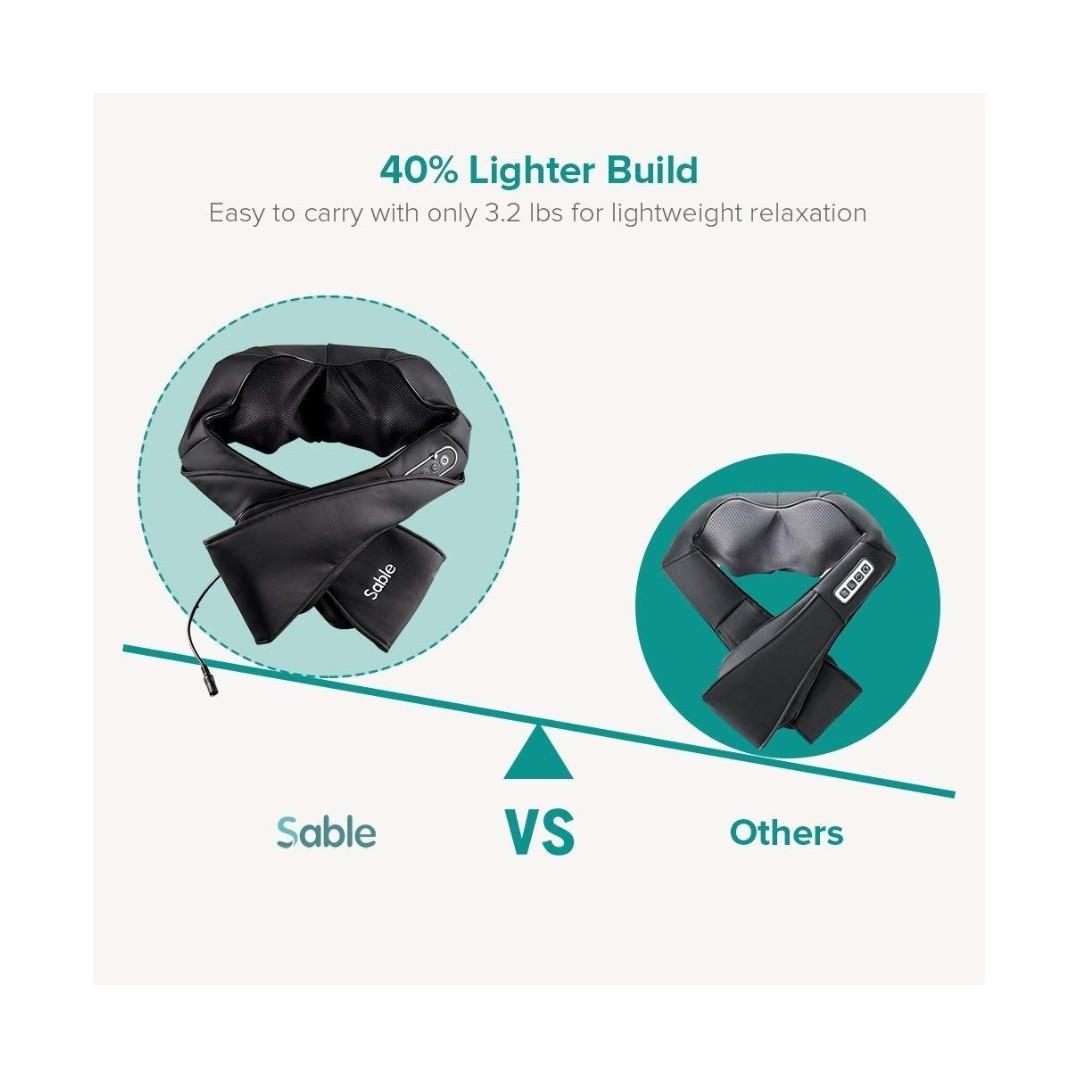 Sable Shiatsu Back and Neck Massager with Heat Function, Deep - Main Image