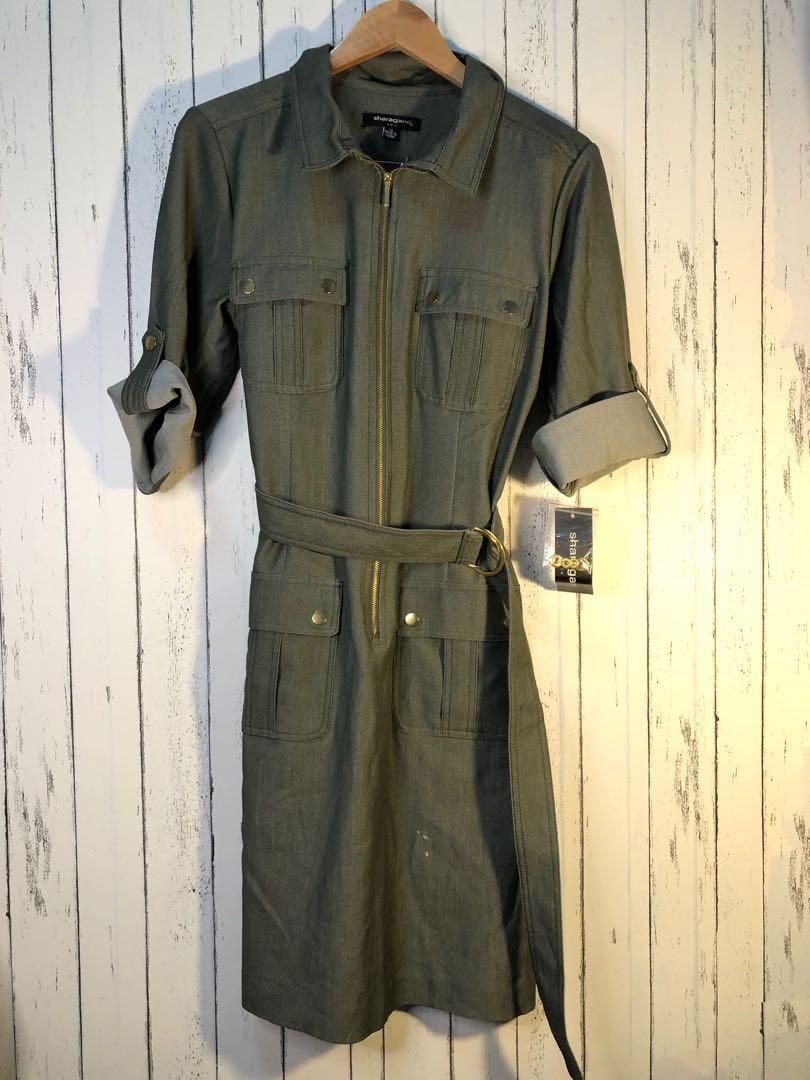 Sharagano Zip Front Olive Green Dress (Category: Sets or Coordinates) located in San Juan City. Submitted by flyboutique (Listing ID 263094768, Image 3). Description: 🛫 Please READ before making an offer ➖ Brand New, Preloved, & BNWOT clothing from my travels ➖ Condition: BRAND NEW STILL W/ TAG retails for USD 89 selling for more than half the price already Size: US 12 best fit MEDIUM to Semi- XL body frames RFS: lost weight ✖️ Last price alread