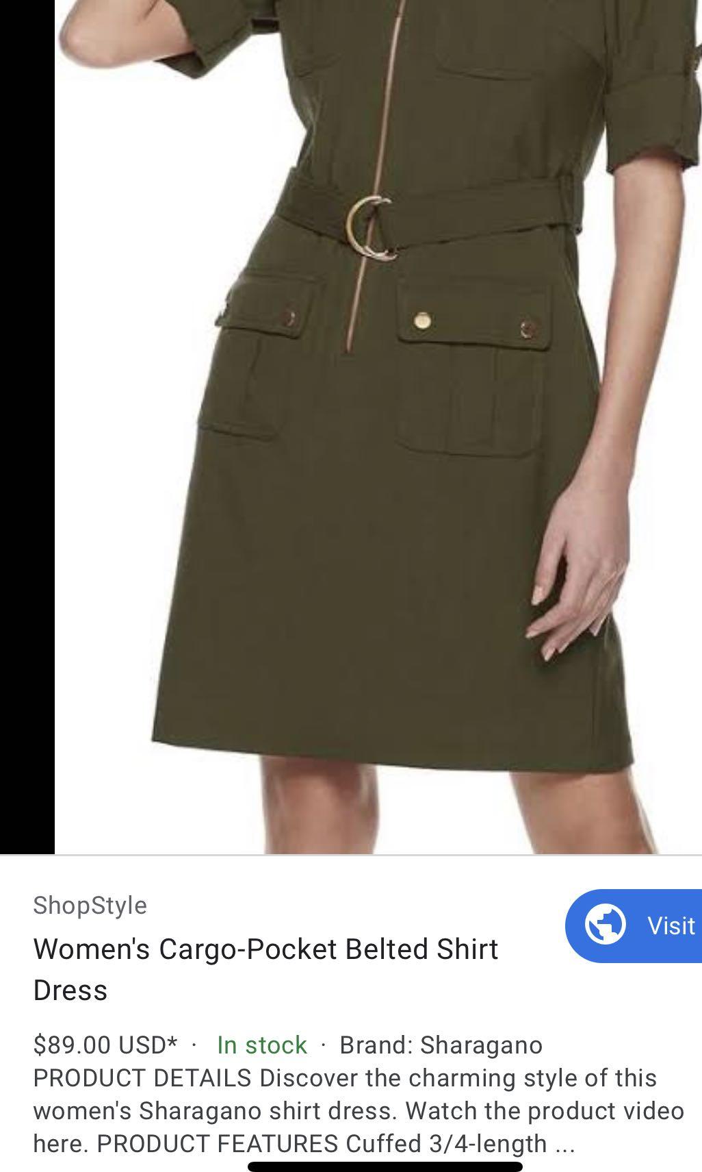 Sharagano Zip Front Olive Green Dress (Category: Sets or Coordinates) located in San Juan City. Submitted by flyboutique (Listing ID 263094768, Image 2). Description: 🛫 Please READ before making an offer ➖ Brand New, Preloved, & BNWOT clothing from my travels ➖ Condition: BRAND NEW STILL W/ TAG retails for USD 89 selling for more than half the price already Size: US 12 best fit MEDIUM to Semi- XL body frames RFS: lost weight ✖️ Last price alread