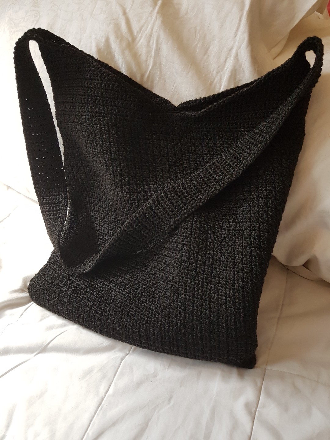 sak black crochet bag