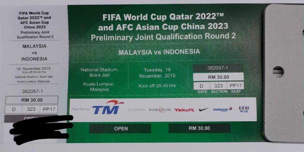Tiket Bola Malaysia Vs Indonesia Everything Else Others On Carousell