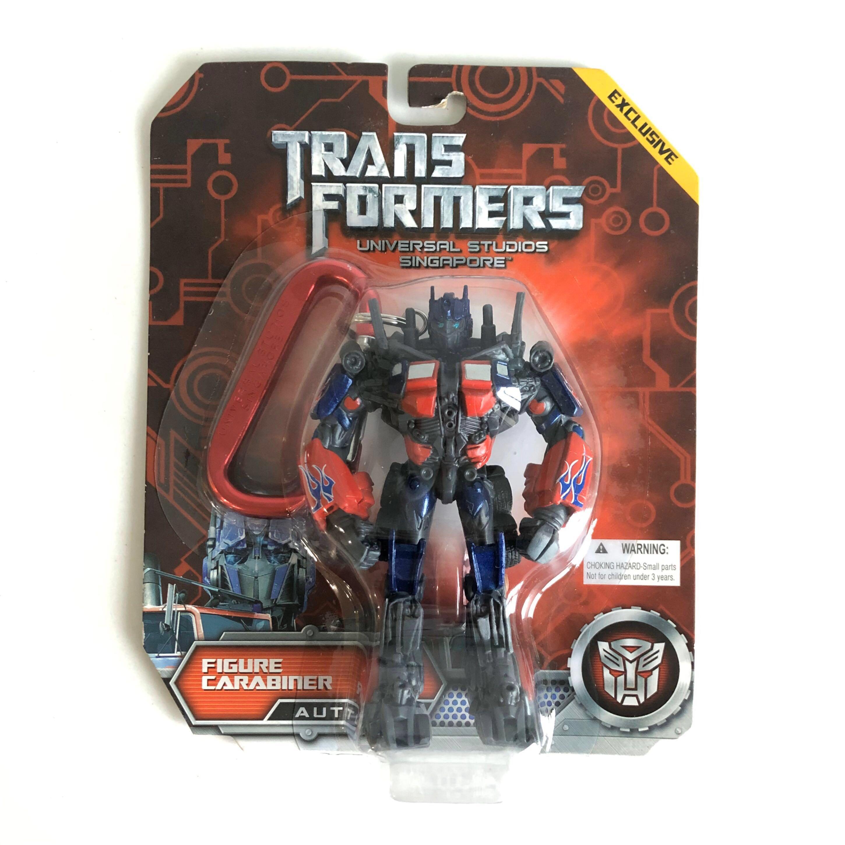 Transformers Universal Studios Optimus Prime Figure Carabiner RARE Unmasked Ver 