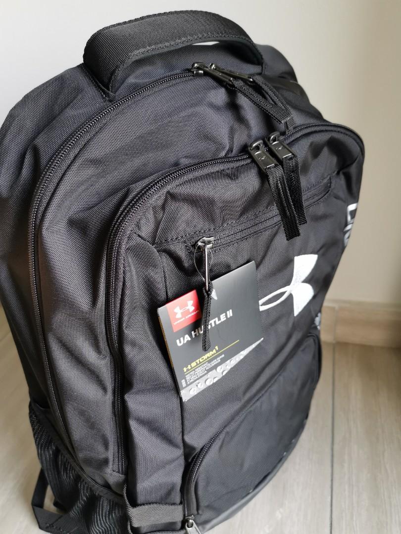 Under armour storm hustle ii backpack black discount