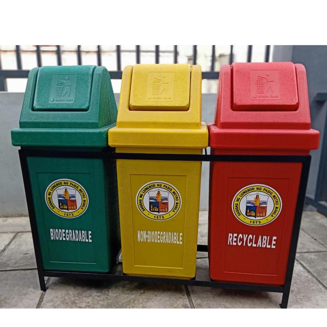 waste master trash bin segregation trash bin, Furniture & Home Living