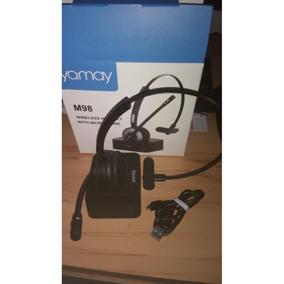 YAMAY M98 wireless headset with microphone, Audio, Headphones