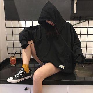 寬鬆黑色帽t