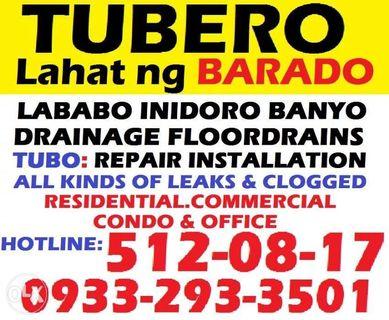 All over metro manila plumbing declogging tubero services