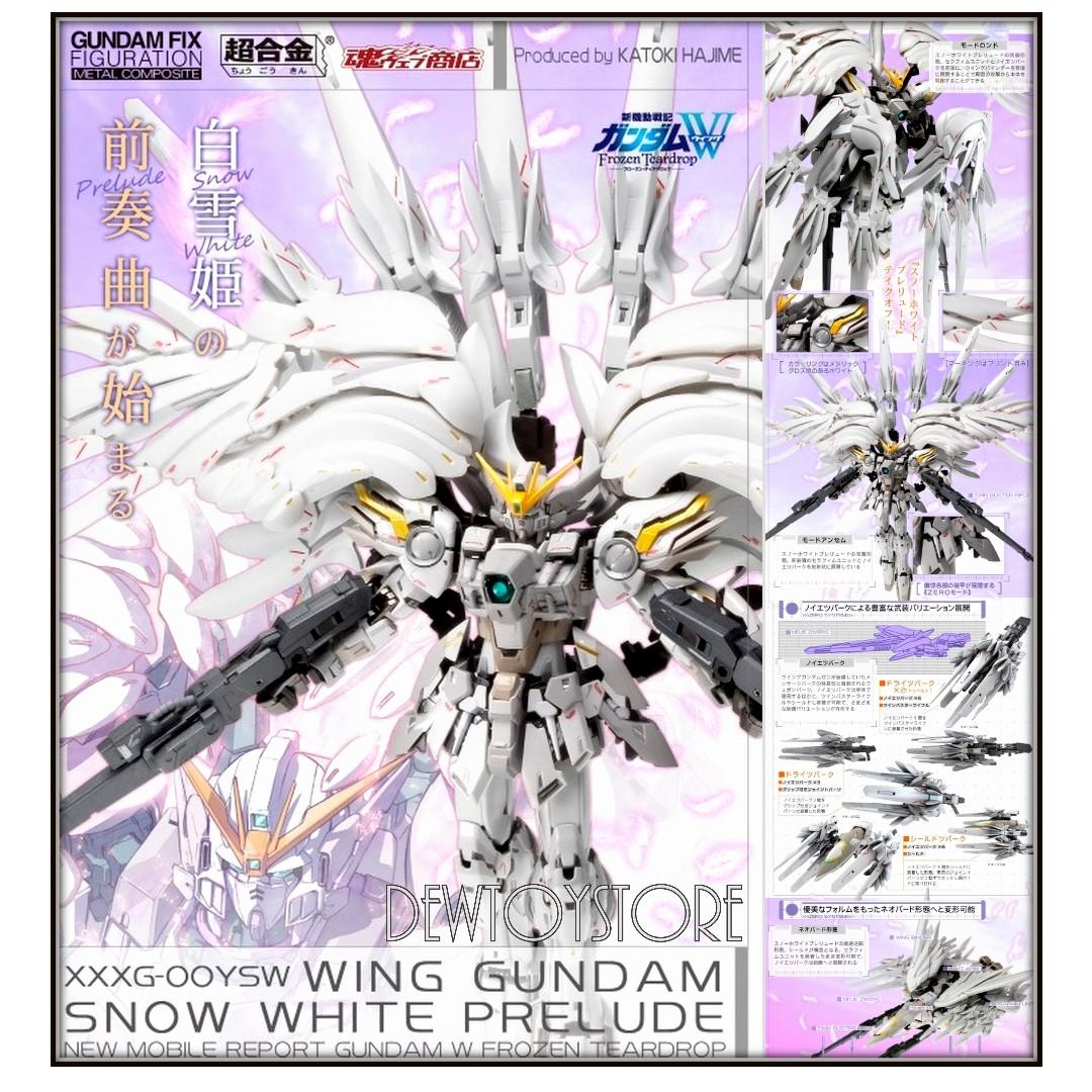 In Stock Bandai Gundam Fix Figuration Metal Composite New Mobile Report Gundam Wing Frozen Teardrop Xxxg 00ysw Wing Gundam Snow White Prelude Tamashii Web Exclusive Hobbies