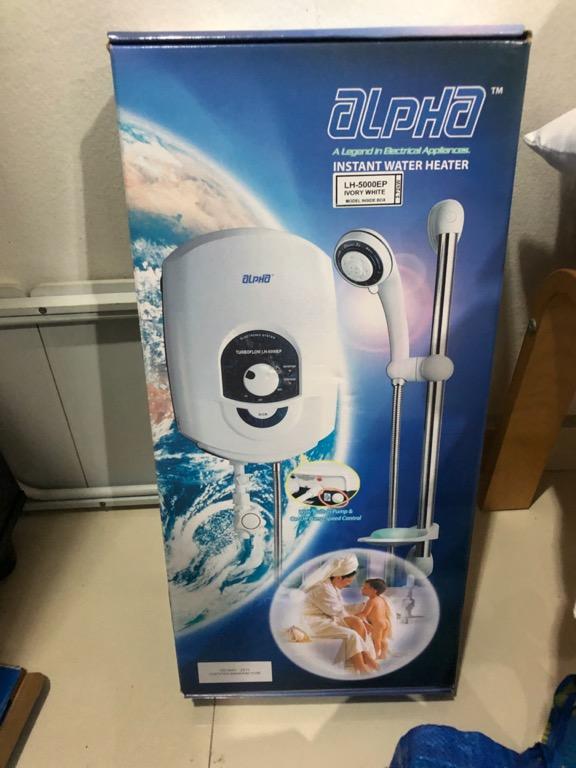 Alpha Water Heater with Pump Turboflow LH-5000EP, TV u0026 Home Appliances,  Water Heater u0026 Instant Showers on Carousell