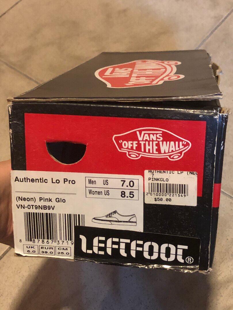 Vans authentic lo on sale pro neon pink