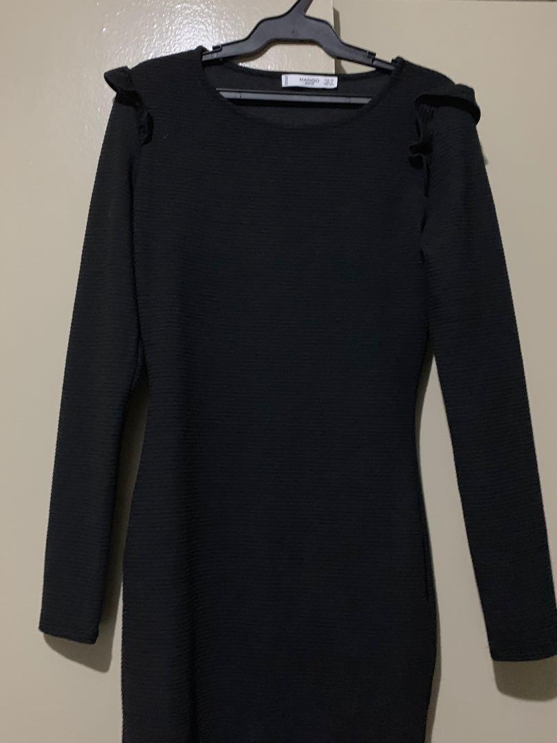Black dress (Category: Dresses) located in Mandaluyong City. Submitted by clowsit (Listing ID 263177291, Image 2). Description: Black dress Long sleeves Mango brand 100% excellent condition No flaws Can be worn as office attire or any formal event.