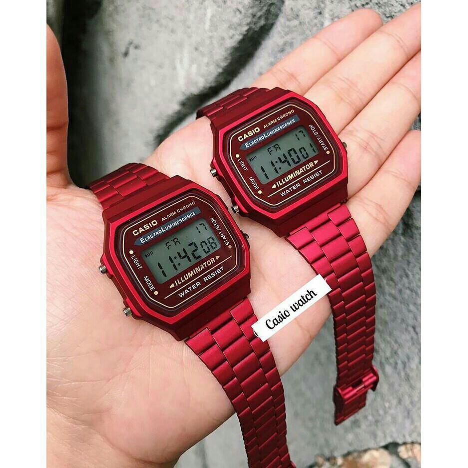 casio vintage red