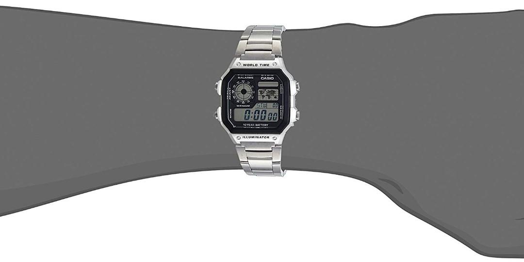 Casio world discount time watch silver