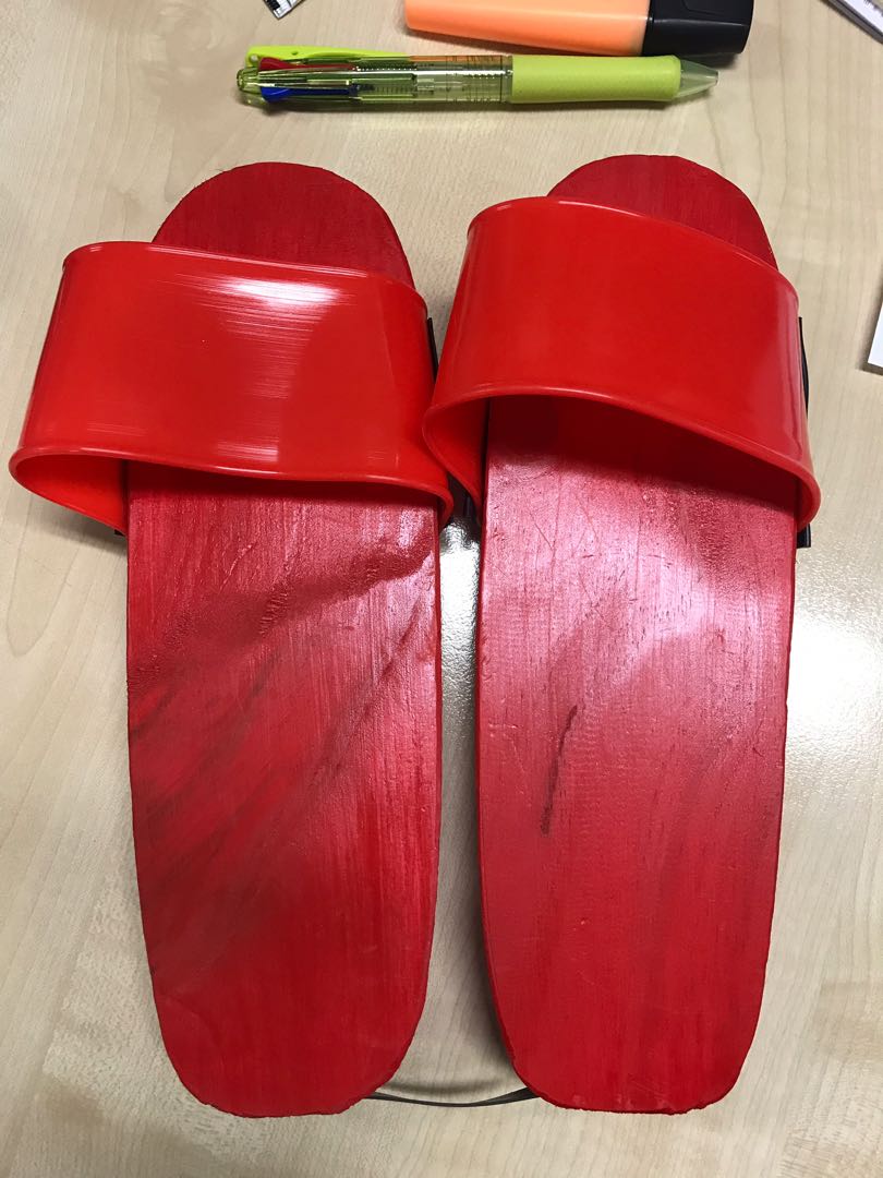 Chinese traditional wooden shoes top