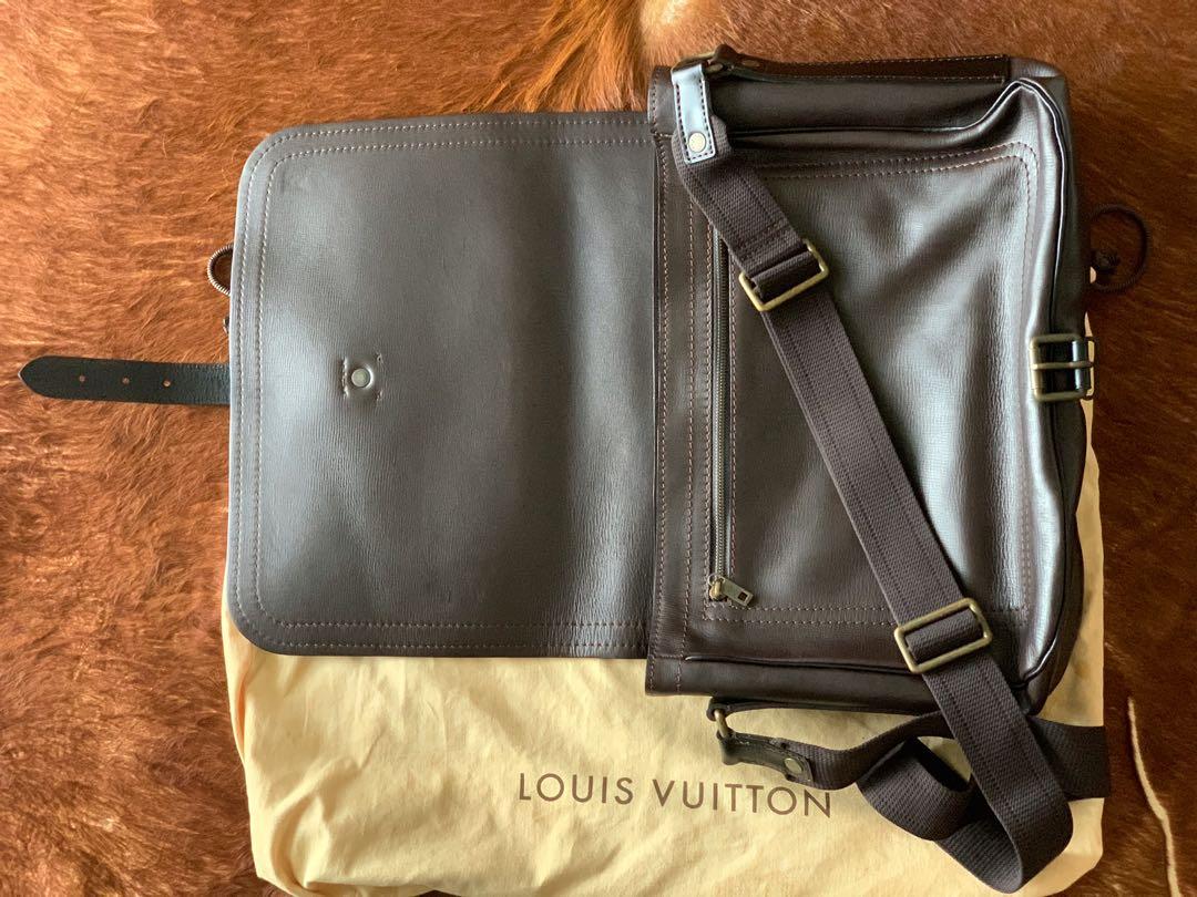 Louis Vuitton Utah Sacpla Shoulder Bag M92073 Cafe Brown Leather Men's  LOUIS VUITTON