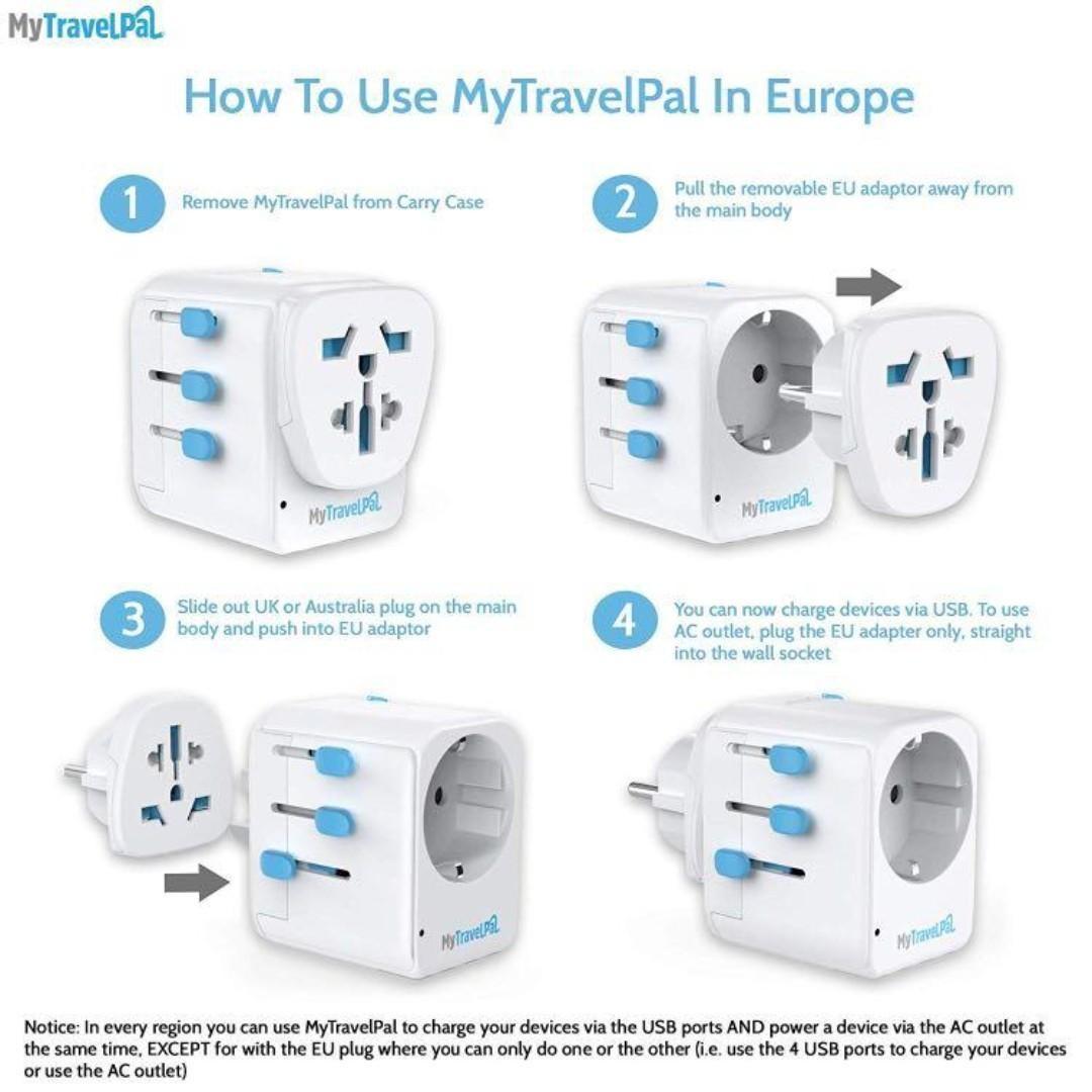 mytravelpal worldwide universal 10a travel adapter
