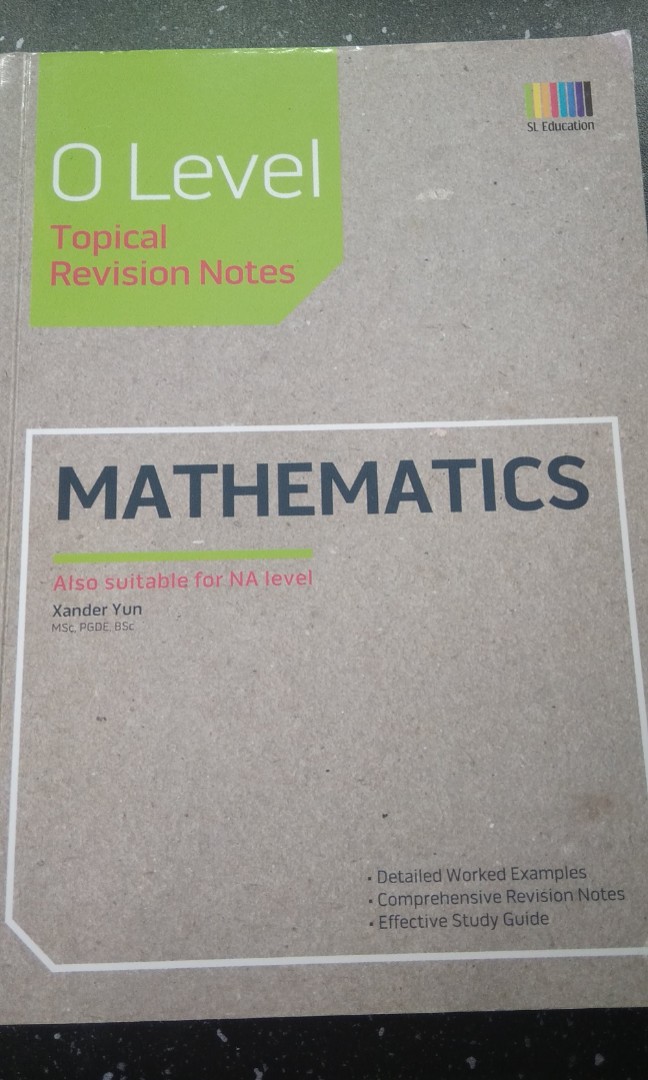 O level maths topical revision notes hobbies toys books magazines