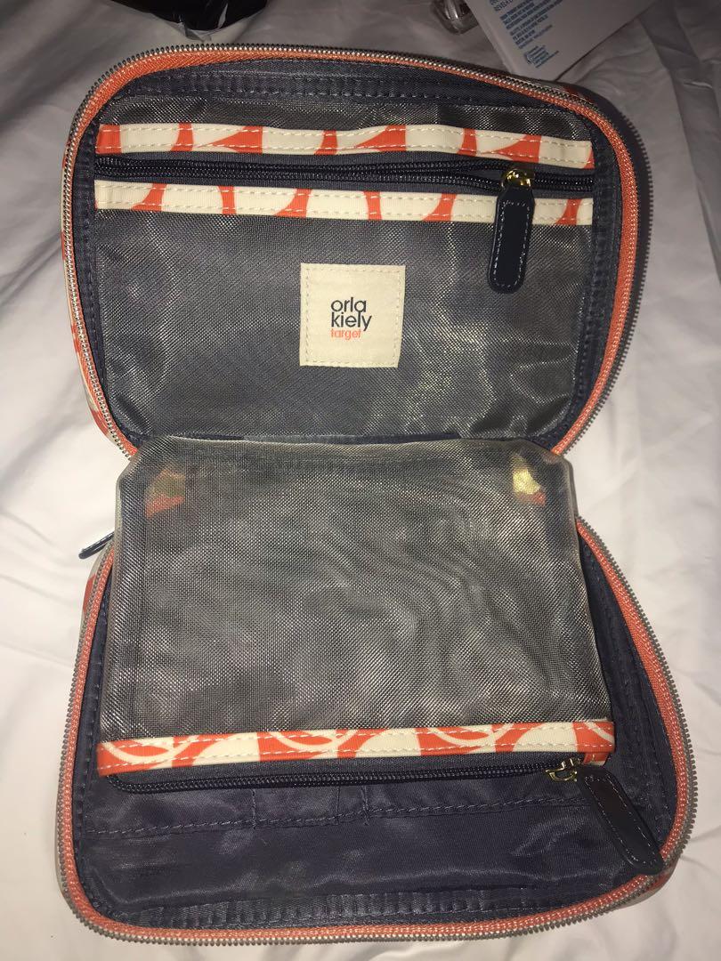 Orla Kiely Tall Flower Beauty Organizer Cosmetic Bag, Women's Fashion