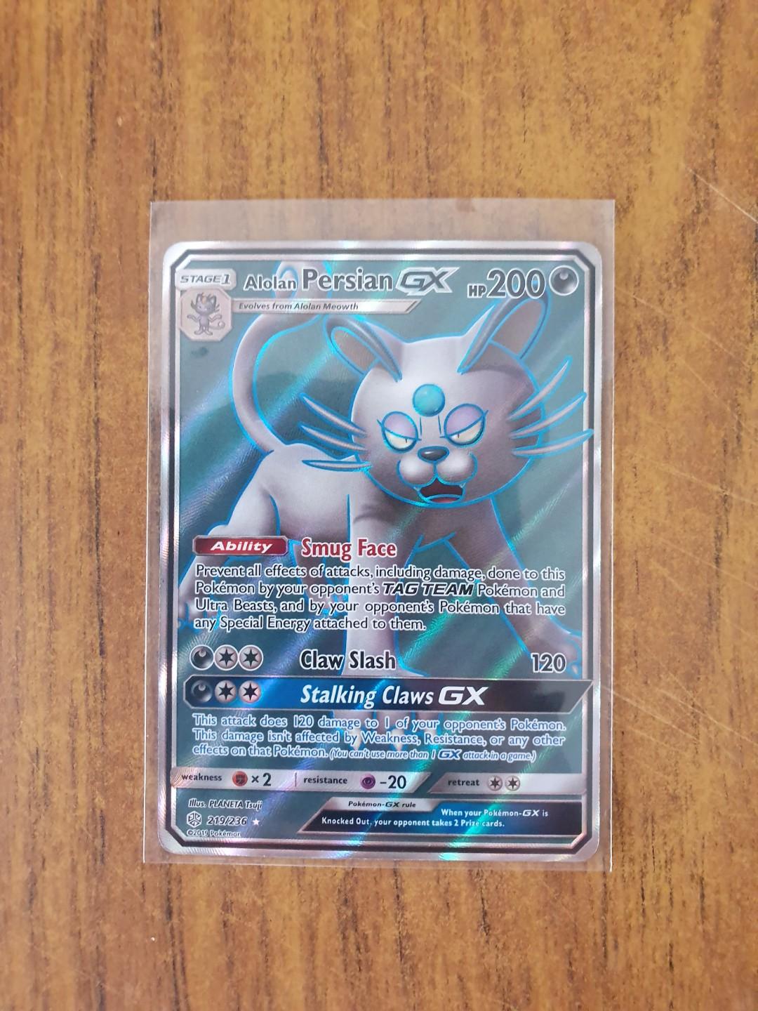 Pokemon Tcg Cosmic Eclipse Alolan Persian Gx Full Art On Carousell