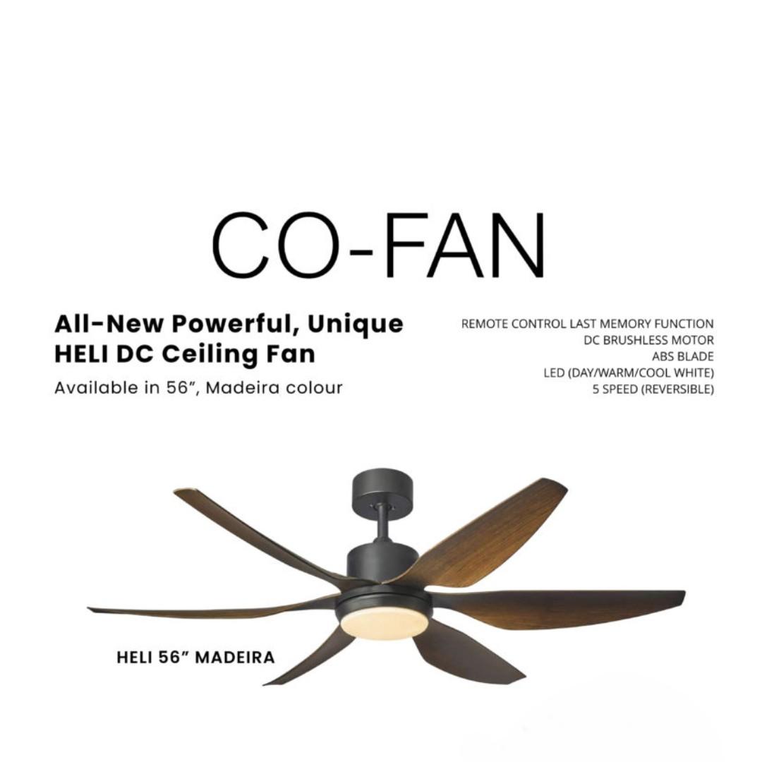 Strong Wind Fanco Dc 54 6 Blade Heli Ceiling Fan 18w Led
