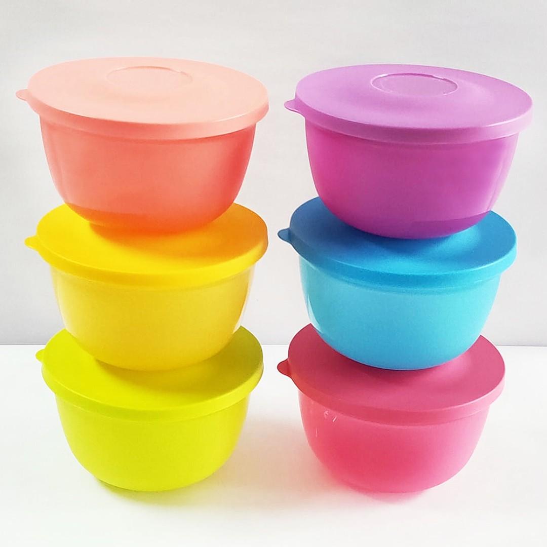 Tupperware Small Round Saver (6 Pcs) 400ml Limited Edition Multicolour