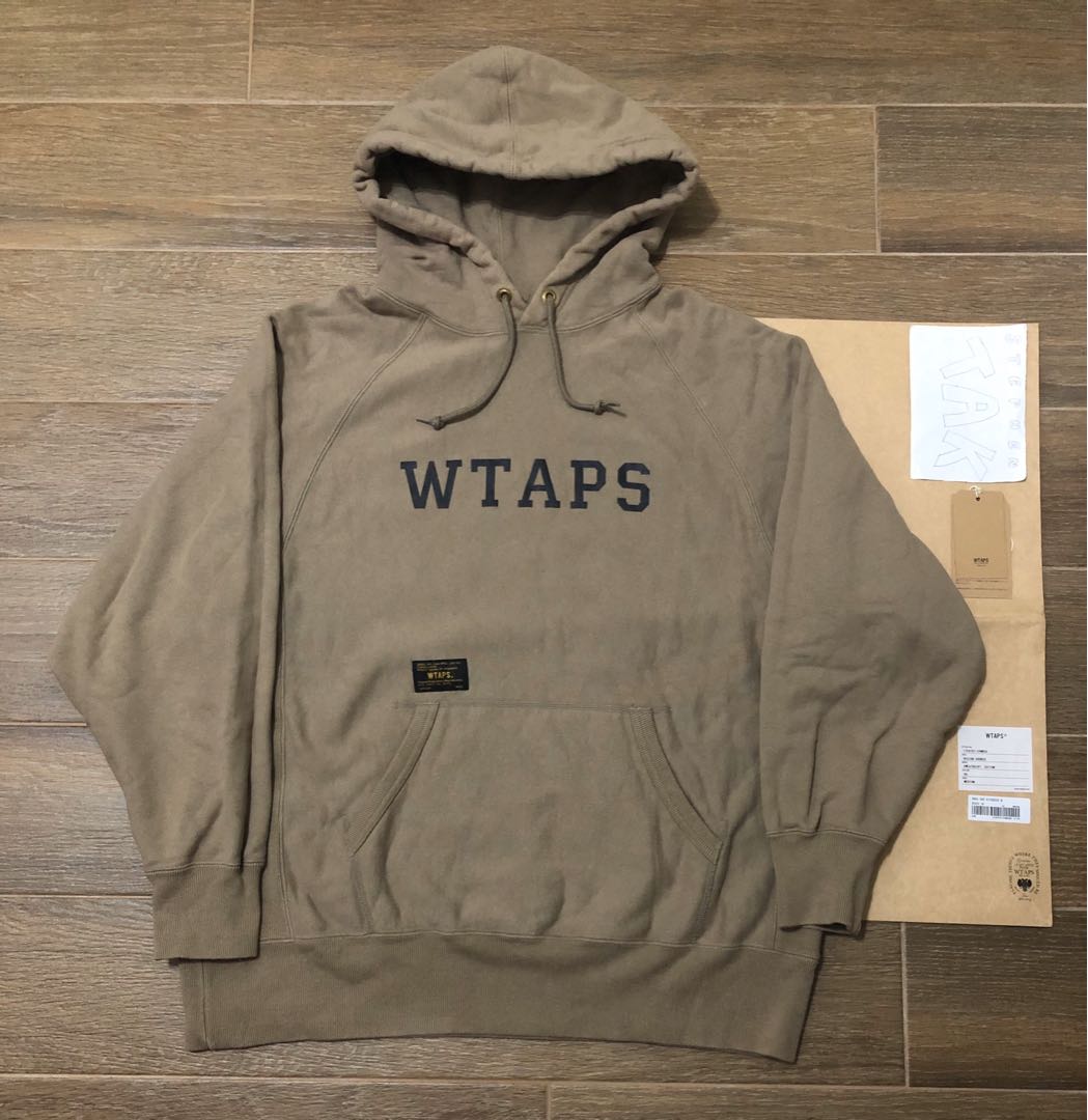 WTAPS Design Hoodie College Logo hooded sweatshirt wtvua, 男裝