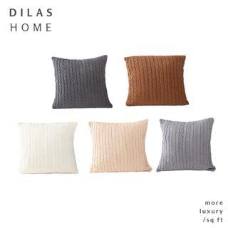 DILAS HOME | Cable Knit Cushion Cotton Throw Cover