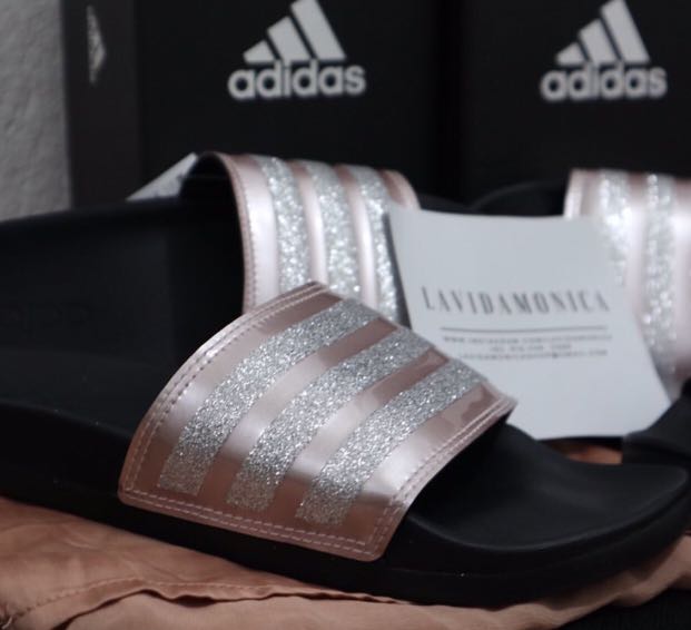 adidas adilette rose gold