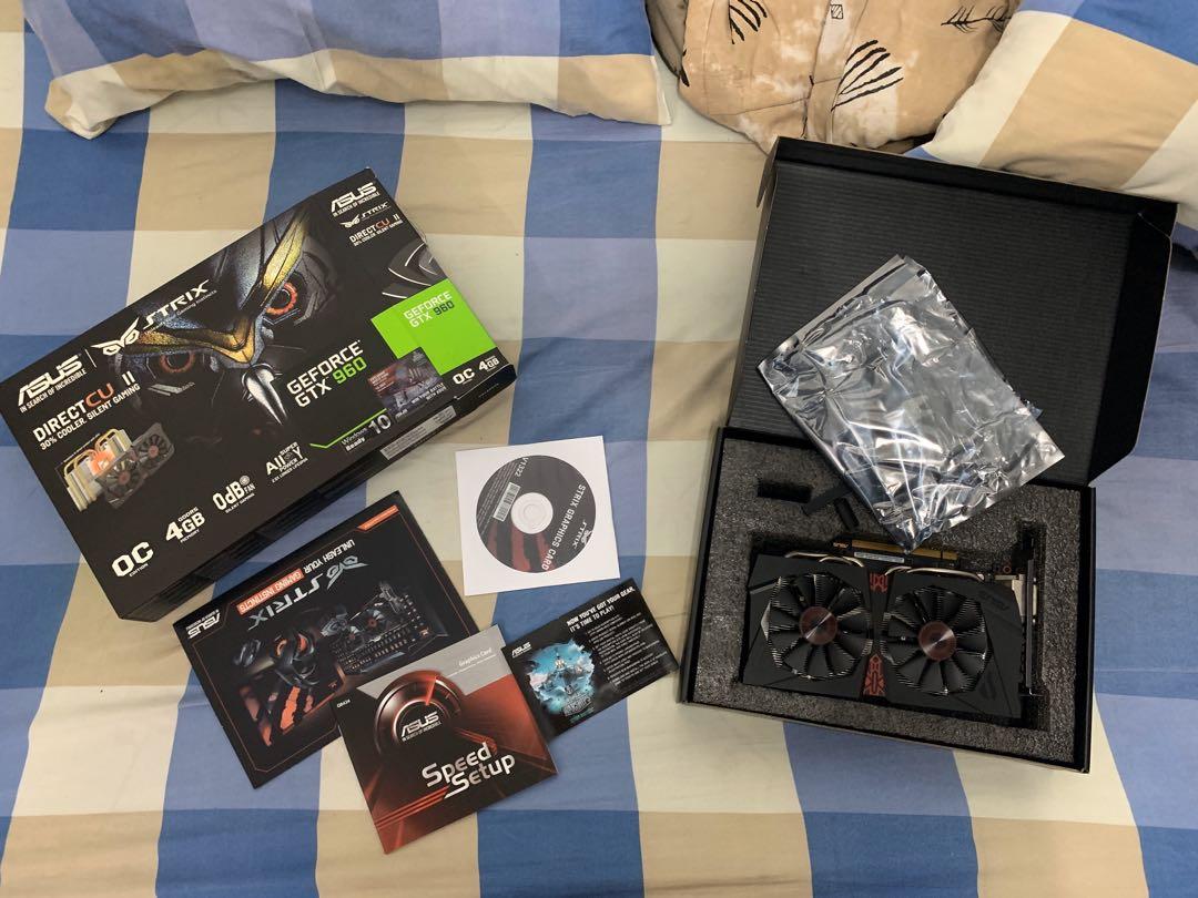 Asus Strix Gtx 960 4gb Gpu Computers Tech Parts Accessories Computer Parts On Carousell