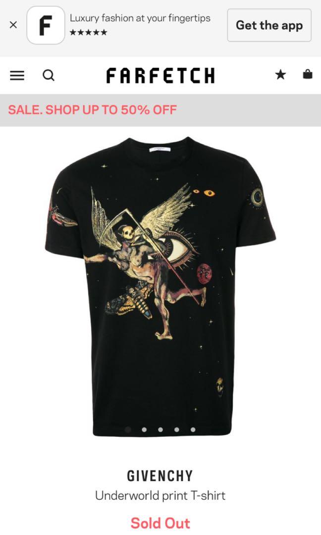 Authentic Givenchy Underworld Tee Men s Fashion Tops Sets
