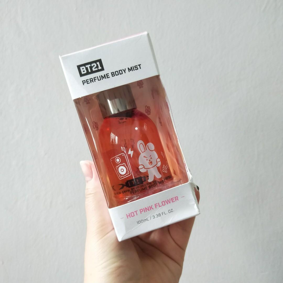 Bn Bts Bt21 Hot Pink Flower Cooky Perfume Body Mist Jung Kook, Beauty &  Personal Care, Bath & Body, Body Care On Carousell