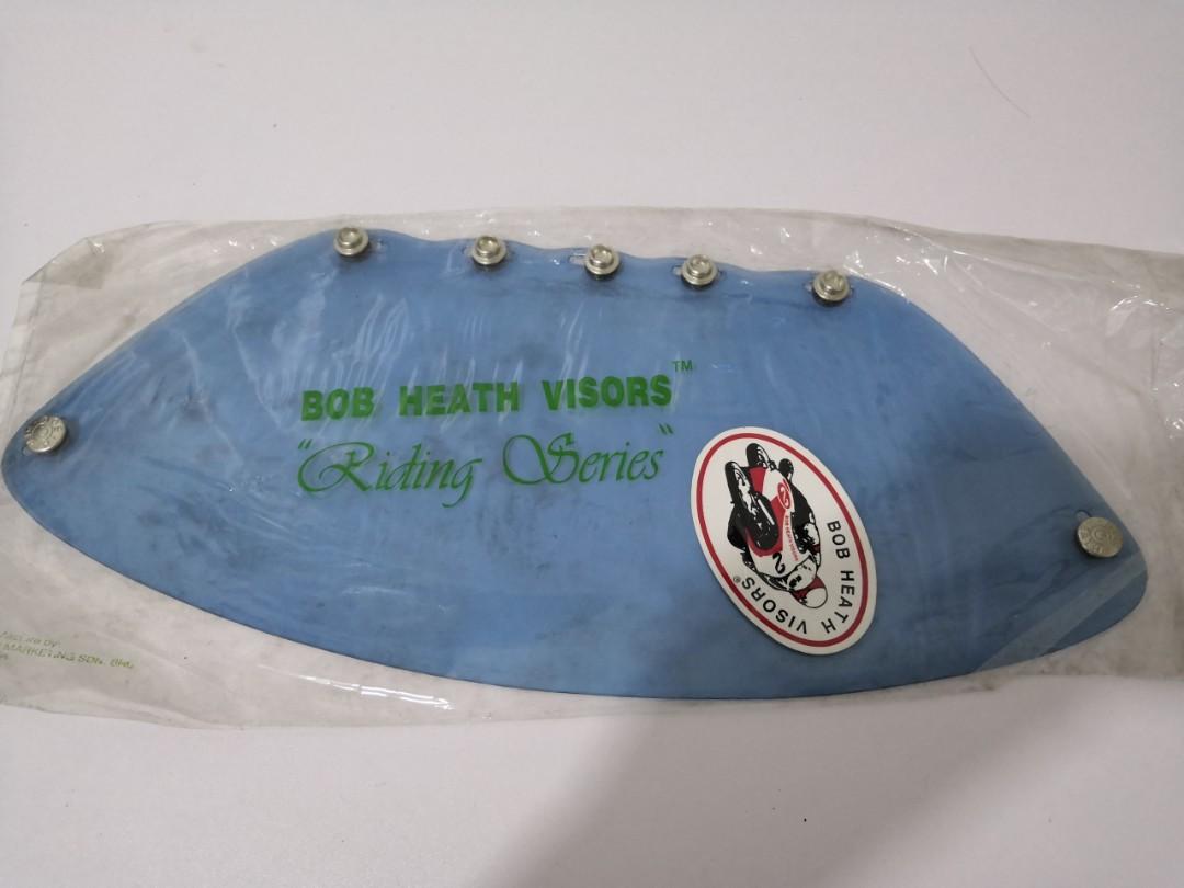 BOB HEATH 7 BUTTON VISOR (BLUE), Motorbikes on Carousell