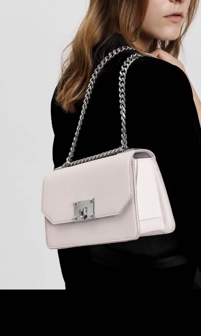 Charles Keith Classic Front Flap Crossbody Bag