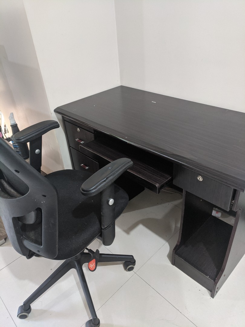 Computer table and chair, Furniture & Home Living, Furniture, Tables