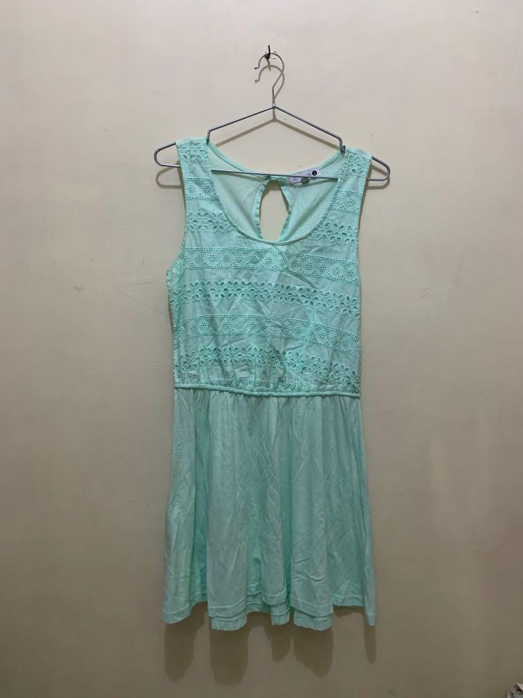 teal cotton dress