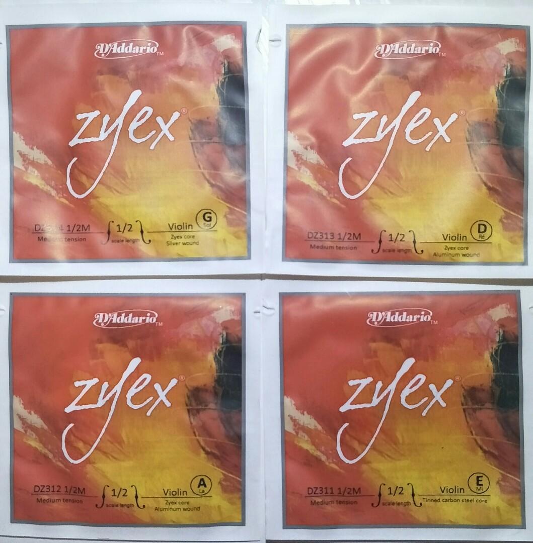 D'Addario Zyex Violin String Set, Hobbies & Toys, Music & Media, Music