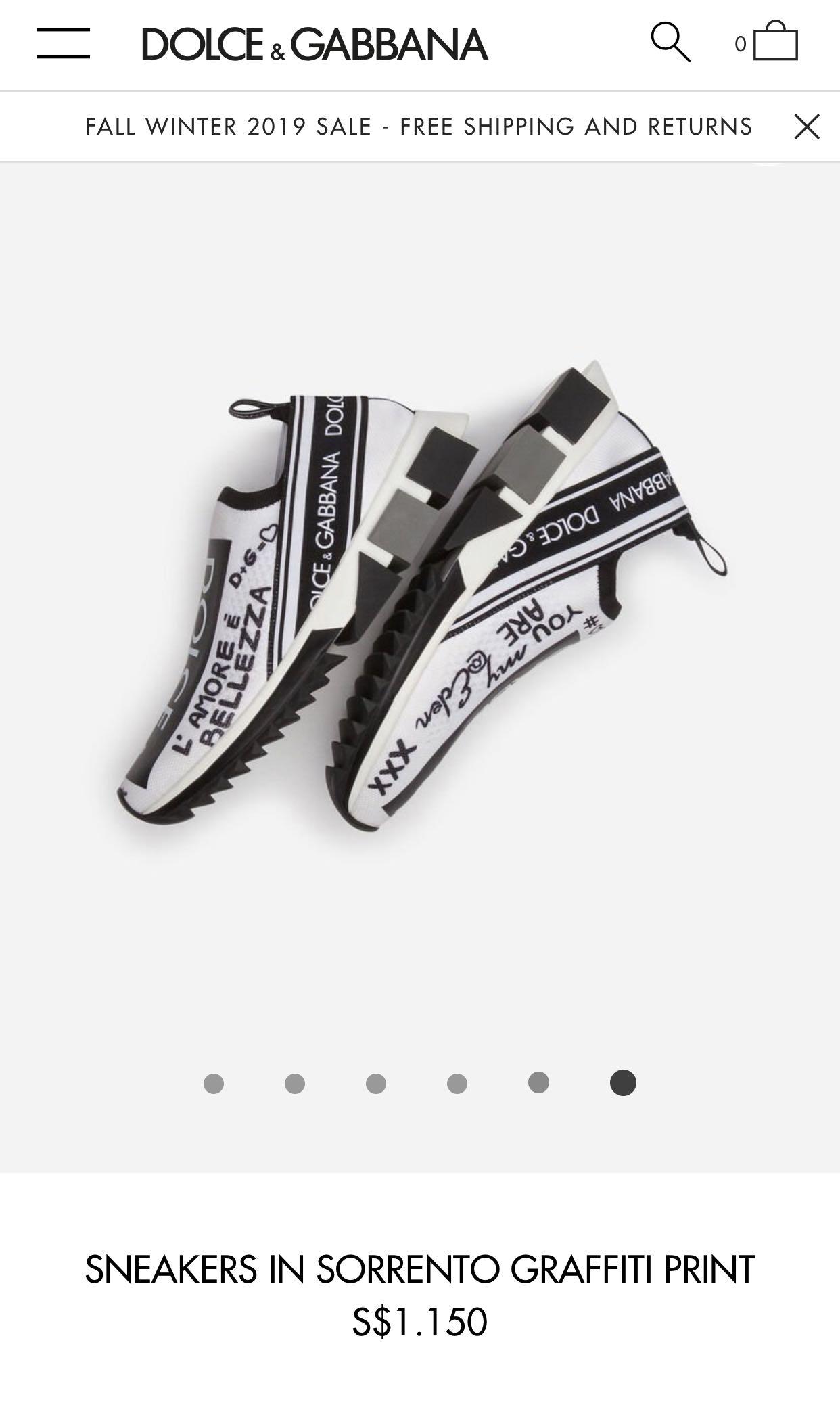 Dolce and Gabbana sneakers in Sorrento graffiti print