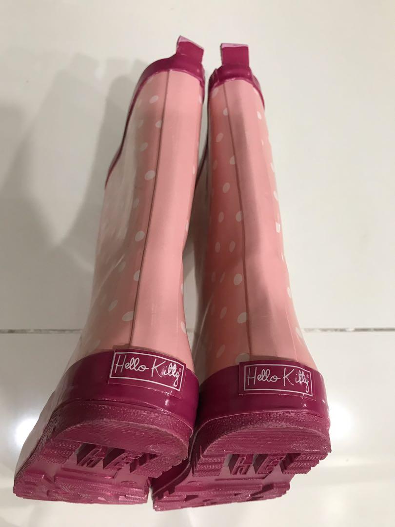 Hello Kitty Rubber boots, Babies & Kids, Babies & Kids Fashion on Carousell