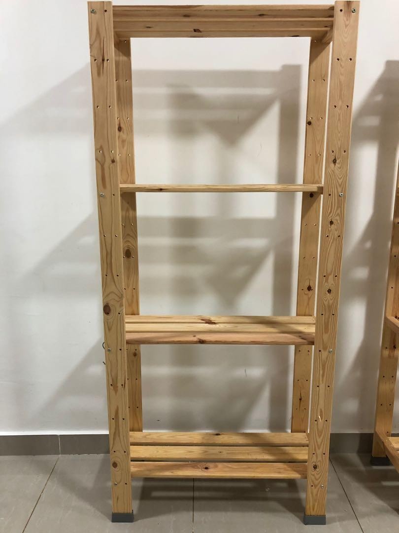 IKEA wood shelving unit, Furniture & Home Living, Furniture, Shelves