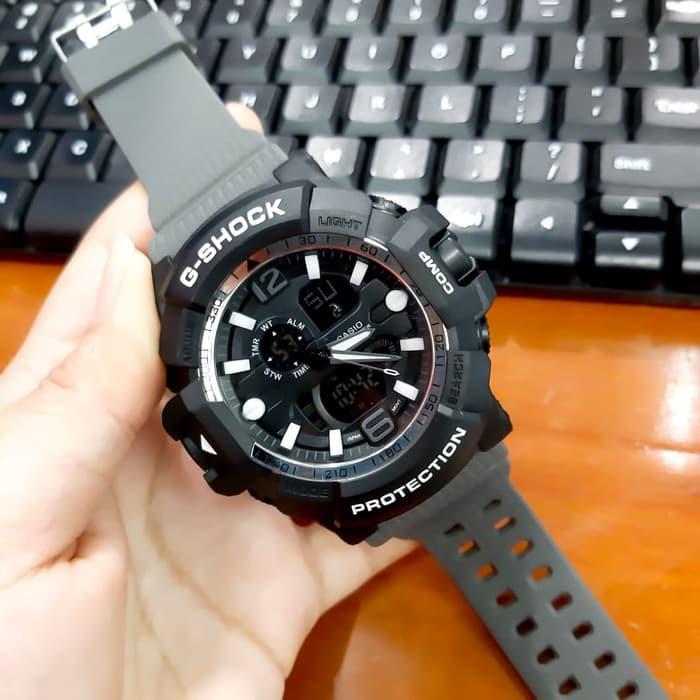 JAM TANGAN PRIA ANTI AIR G SHOCK GA 1045 HITAM LIST MERAH